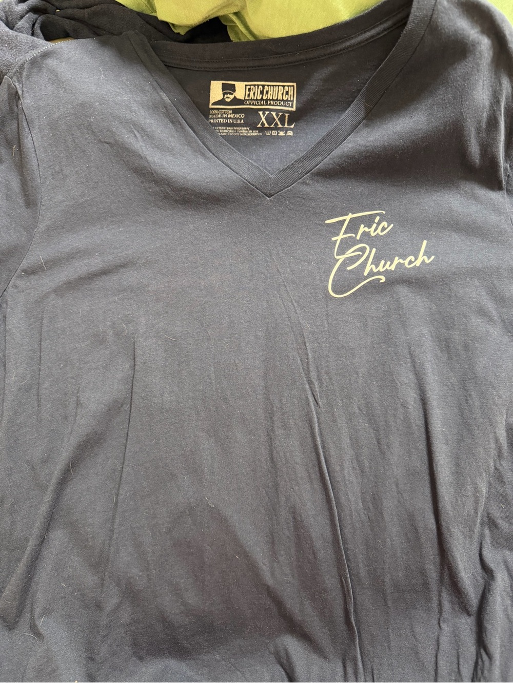 Eric Church Navy V-Neck Logo Tee